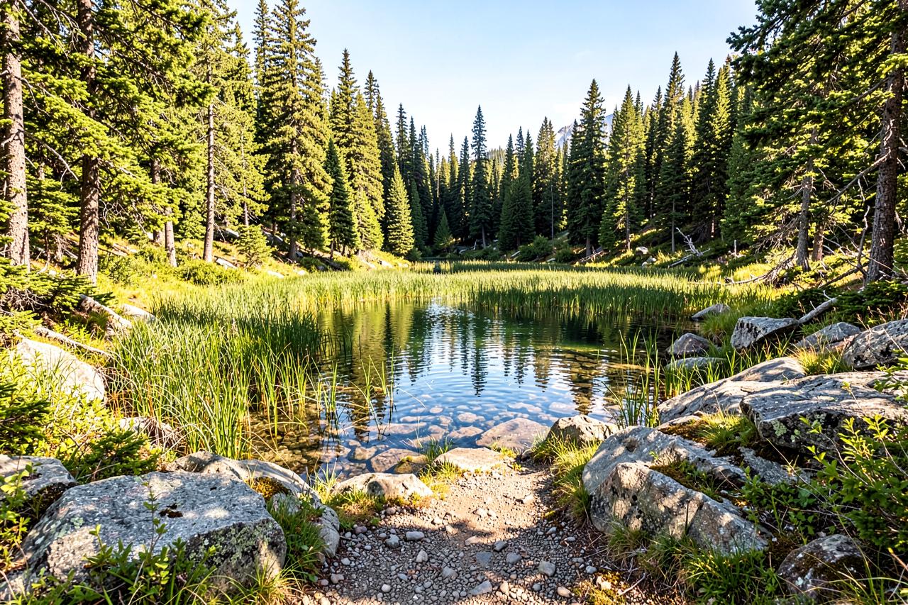 Lake Alpine shoreline