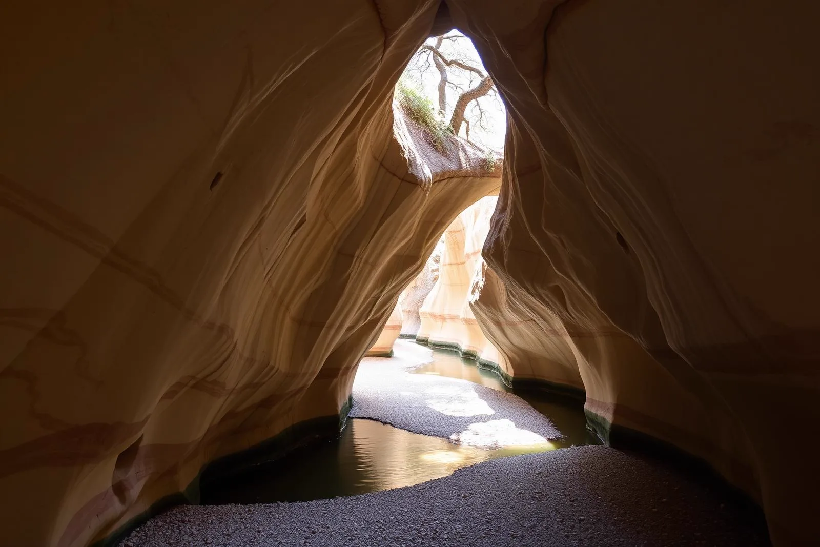 Inside the caverns